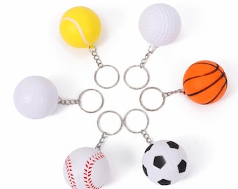 Custom Sports Ball Keychains, Personalized Stress Relief Keychains, Customizable Soccer, Football Keychains for Promotional Gifts