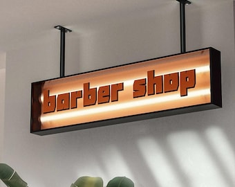 Advertising Rectangle LED Light Box Display, Custom Your Brand Illuminated Hanging Acrylic Light Signs for Coffee Shop