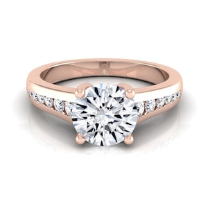 Womens Moissanite Vintage Ring, Art Deco Engagement Ring, Moissanite Customized Wedding Ring, 925 Silver / Solid Gold Promise Ring For Her