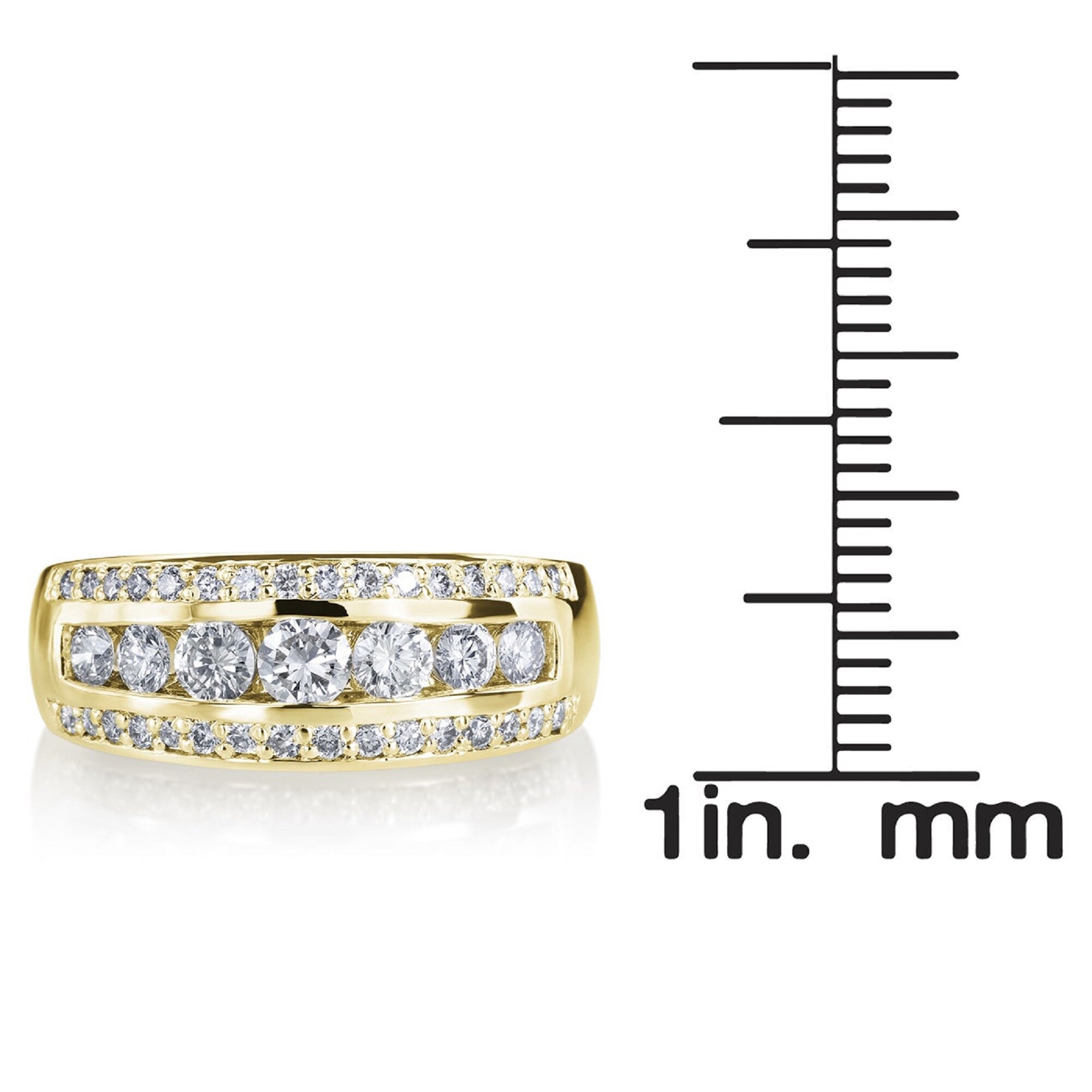 Moissanite Men's Ring, Men's Half Eternity Wedding Ring, Silver and ...