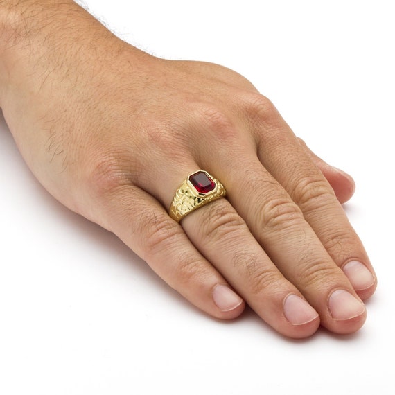Men's Hand Engraved Ruby Wedding Ring | Ruby wedding rings, Mens ruby ring,  Mens gemstone rings