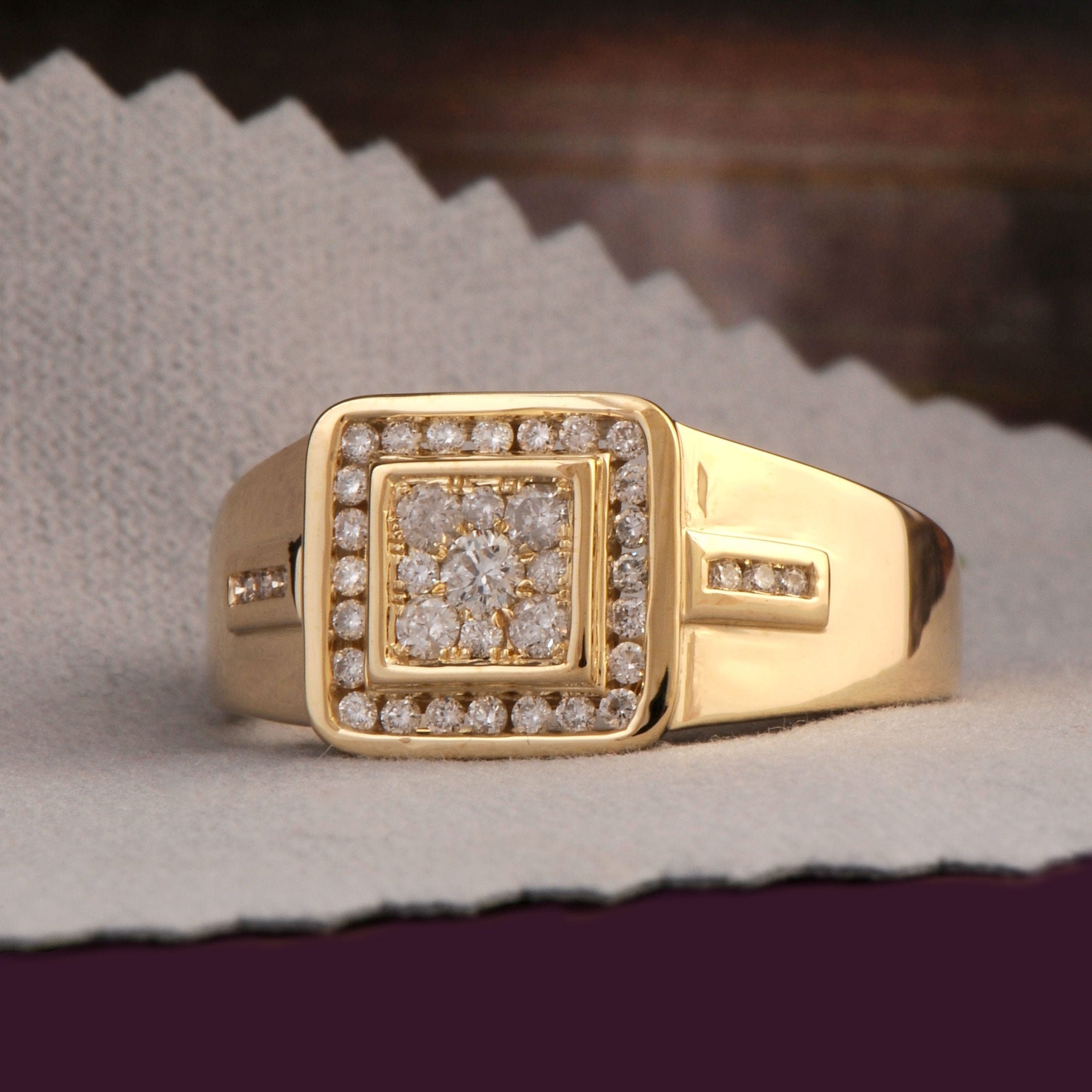 Mens Moissanite Ring Men's Vintage Engagement Ring - Etsy UK
