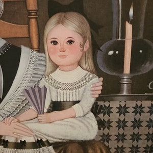 Charles Wysocki Mother and Daughter Framed Folk Art
