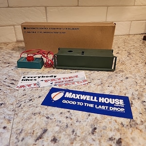 Vintage Tyco Remote Control Steam Whistle in Billboard IOB