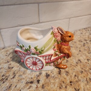 Vintage Lefton Rabbit Planter