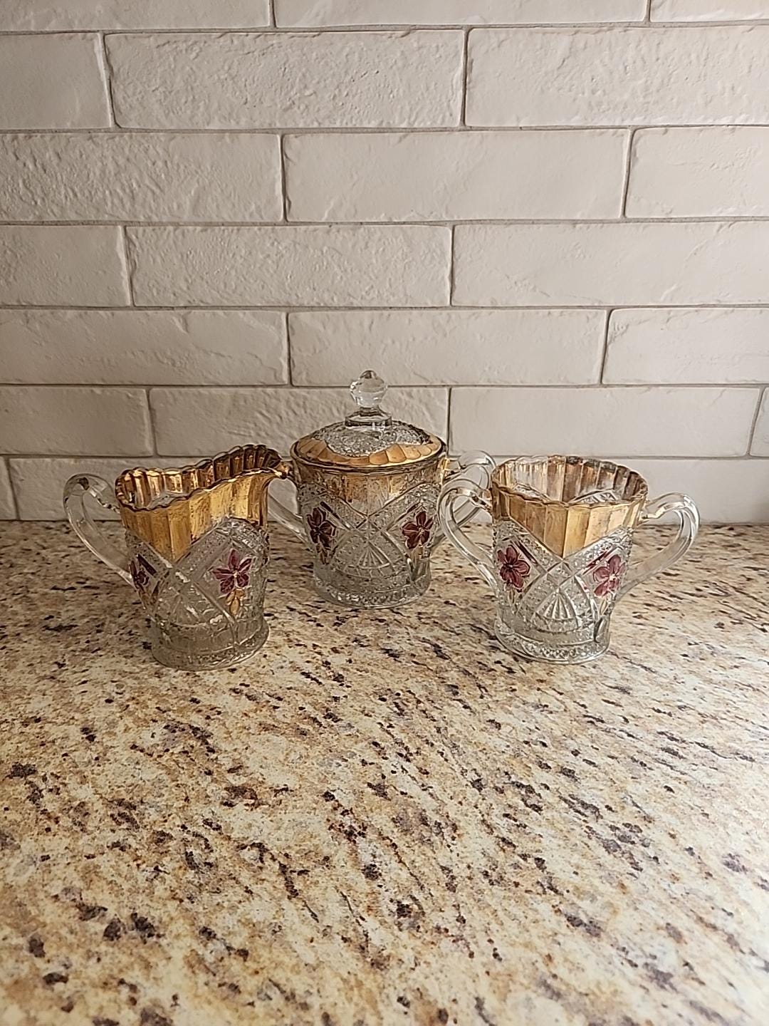 Vintage Indiana Glass Splendor Ruby Red and Gold Glassware - Etsy