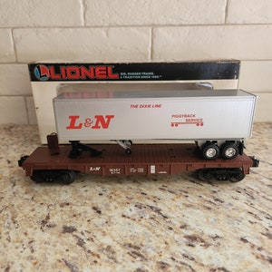 Vintage Lionel L&N Flatcar with Trailer 6-16357