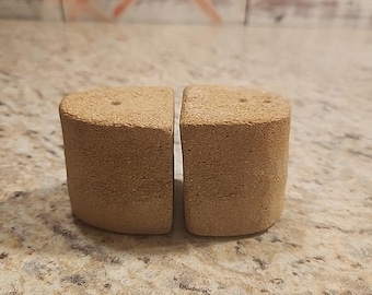 Unique Handmade Stone Salt and Pepper Shakers