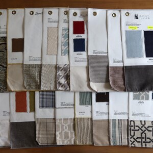 Set of Upholstery Swatches with Medium and Large Sample Swatches