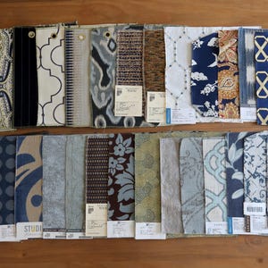 Shades of Blue Set of Large Upholstery Swatches