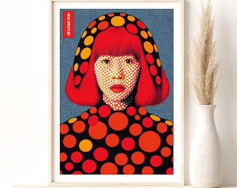 Yayoi Kusama Inspired Polka Dot Art Print Version 5, Polka Dots Kusama Giclee Print, Home Wall Decor Creative Gift Idea