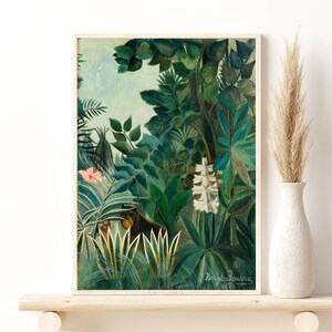 The Equatorial Jungle (1909) Henri Rousseau Art Print, Floral Giclee Print, Exhibition Museum Art, Home Wall Decor Gift Idea, Artsy Print