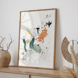 Henri de Toulouse-Lautrec, La vache enragée (1896), French Vintage Giclee Fine Art Print, Home Wall Decor Gift Idea