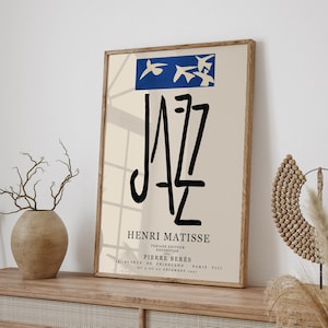 Matisse Jazz Art Print, Exhibition Poster, Matisse Jazz Paris Poster, Giclee Print, Home Wall Decor, Henry Matisse Poster