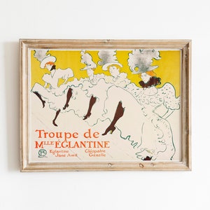 Henri de Toulouse-Lautrec, Mademoiselle Eglantine's Troupe (1896), Franse Vintage Giclee Fine Art Print, Home Wall Decor Cadeau Idee