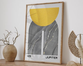Jupiter | Bauhaus Art Poster, Exhibition Poster, Jupiter Art Print, Abstract Art, Retro Wall Art, Home Wall Decor, Giclee Art Print