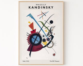 Kandinsky Violet(1923), Wassily Kandinsky Exhibition Poster, Home Decor, Modernism Art, Abstract Art, Retro Wall Art, Giclee Art Print