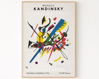 Kandinsky Small Worlds I, Wassily Kandinsky Exhibition Poster, Home Decor, Modernism Art, Abstract Art, Retro Wall Art, Giclee Art Print