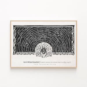 Spider web, Art Print, Modern Wall Art, Exhibition Poster, Black and White Art, Giclee Print, The Rijksmuseum Art Poster, Art Nouveau