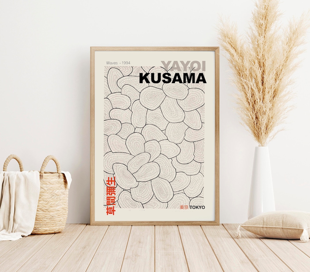 Yayoi Kusama Waves Yayoi Kusama Poster Giclee Wall Art Etsy Canada