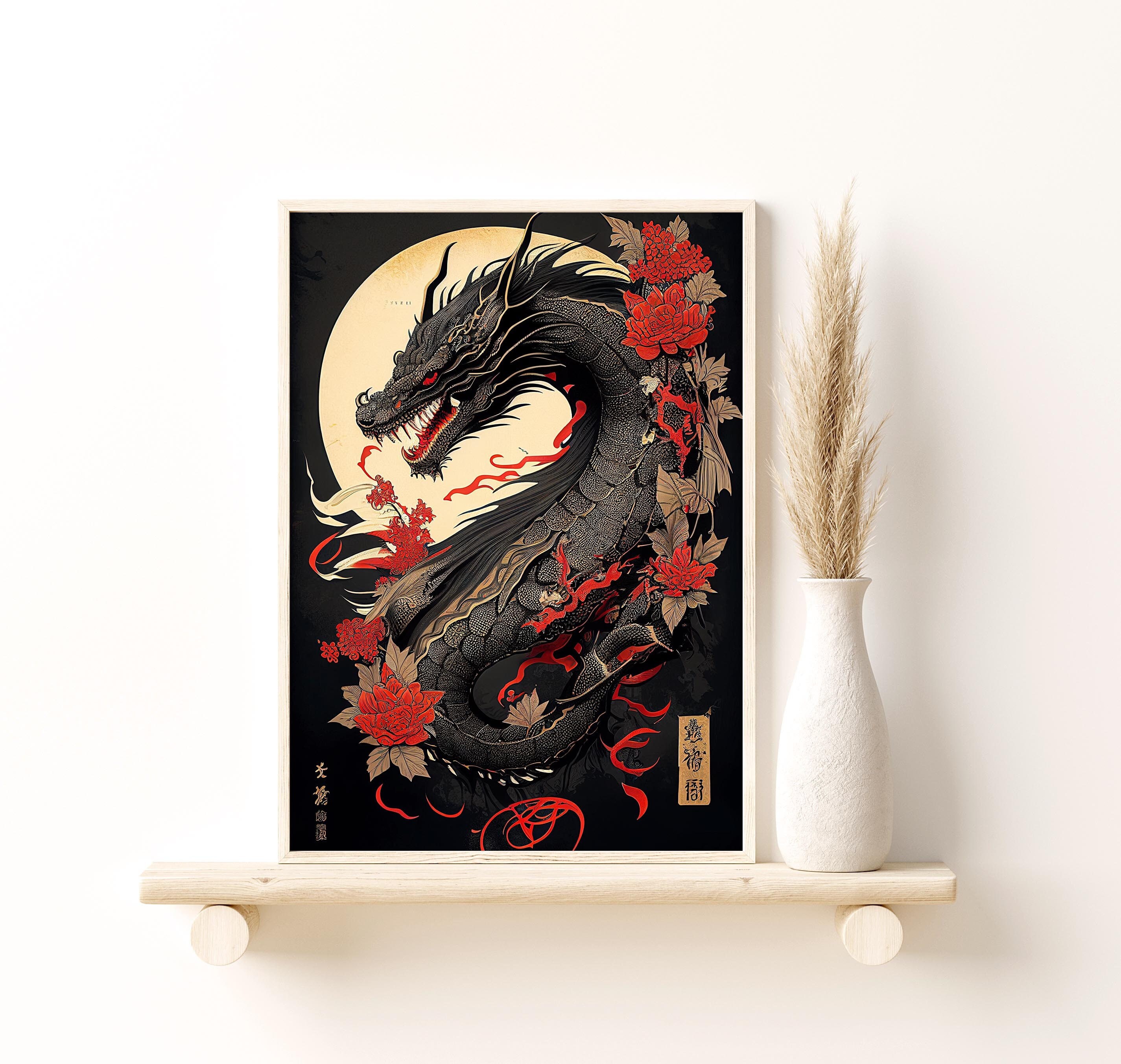 Japanese Movie Poster - Giant Breasts Dragon' Giclee Print