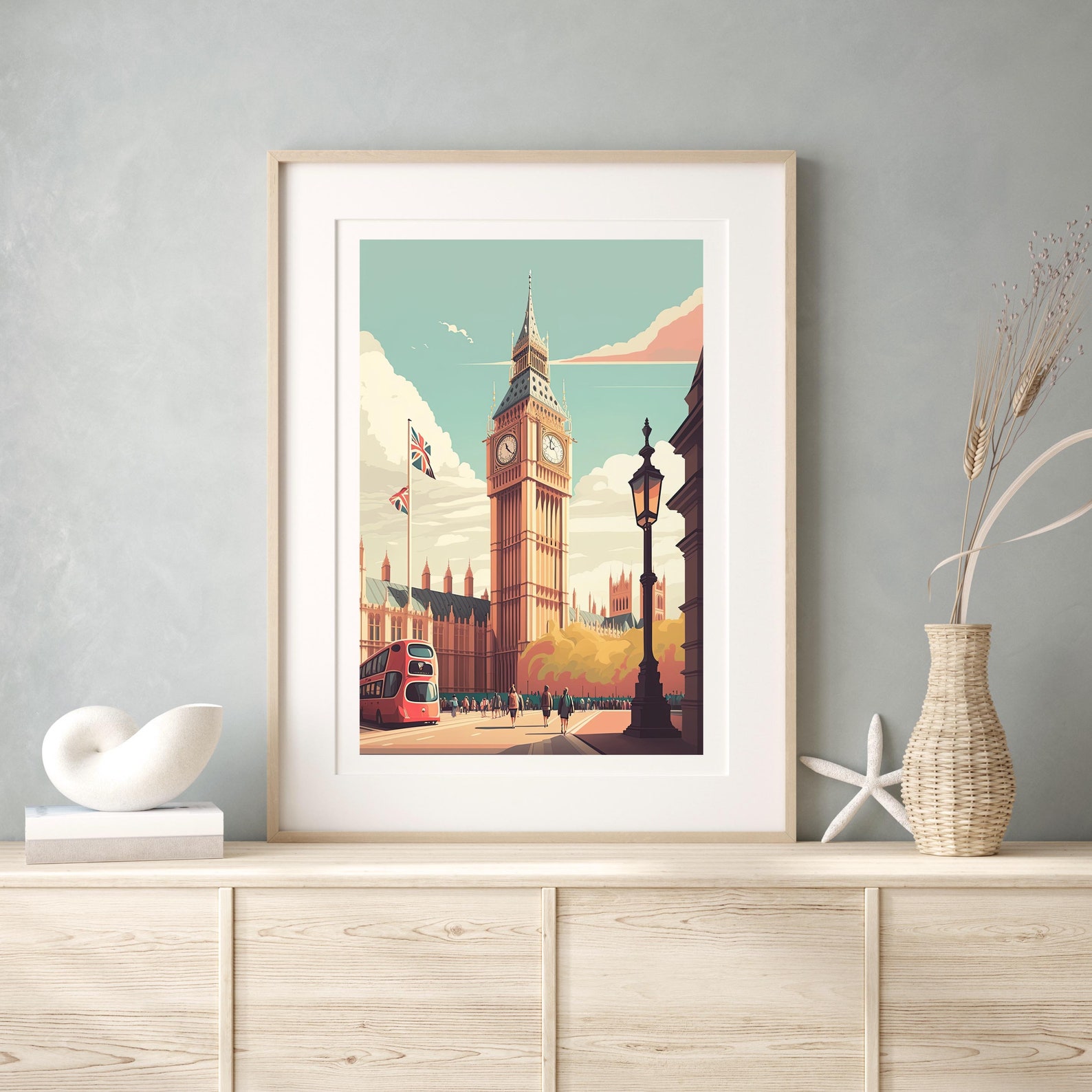 London Big Ben Travel Poster - London Poster, Giclee Art Print, Travel ...