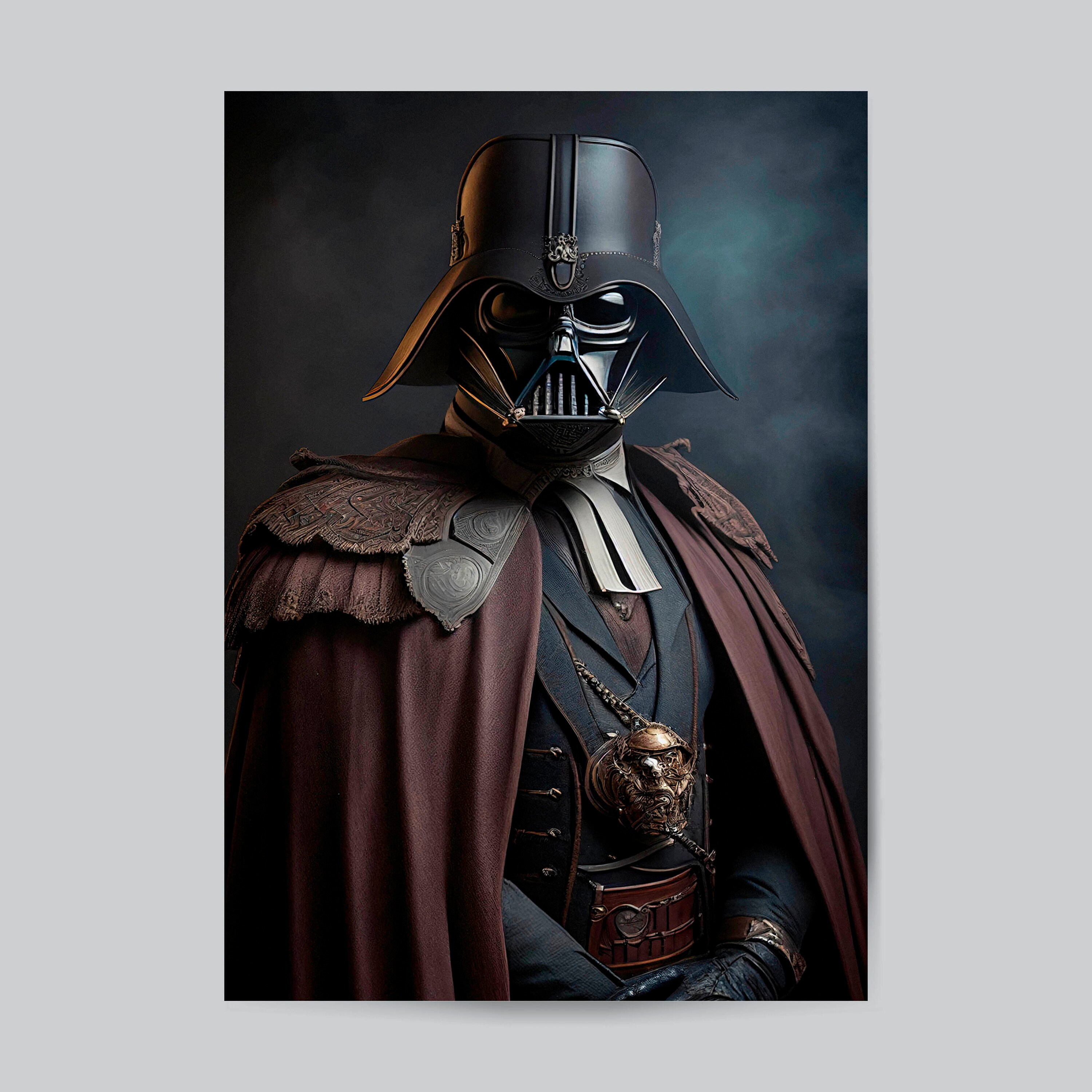 Victorian Gothic Steampunk Star Wars Art, Victorian Darth Vader Ai Art, Elegant and Cheeky Home Wall Decor Gift Idea
