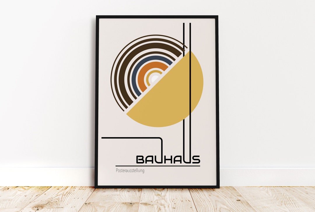 Bauhaus Design Poster, Bauhaus Lamp Wall Art, Retro Bauhaus Art Print ...