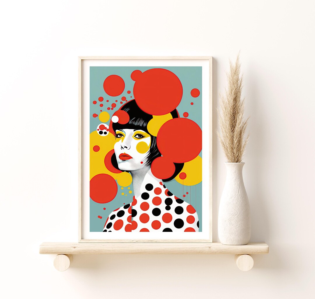 Yayoi Kusama Inspired Polka Dot Art Print Version 7, Polka Dots Kusama ...