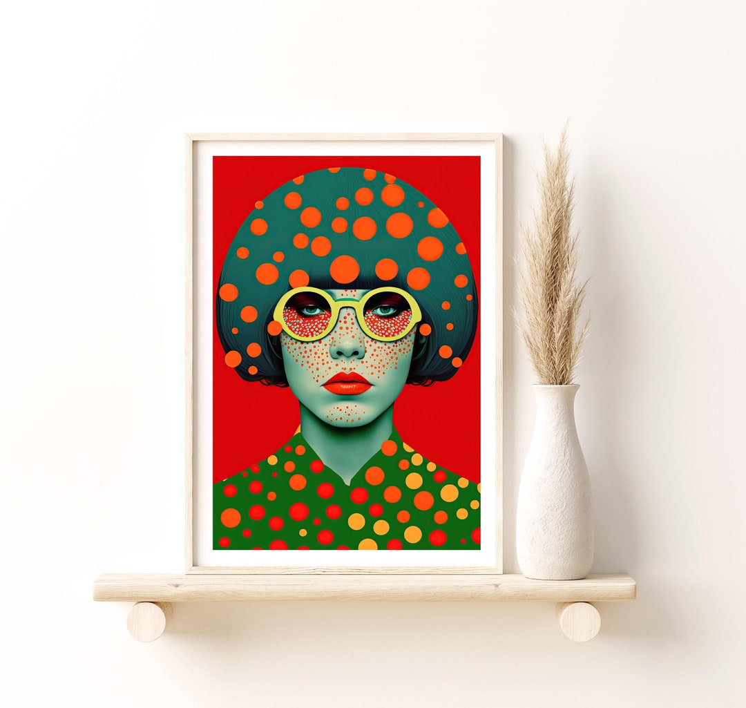 Yayoi Kusama Inspired Polka Dot Art Print Version 8, Polka Dots Kusama ...