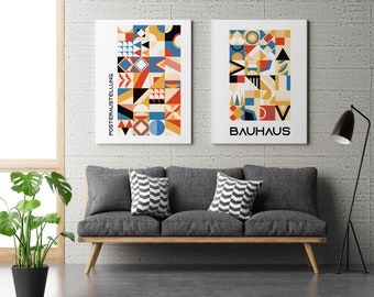 バウハウス　ダニエルアッシュ直筆　絵画　2枚セット Amazon.co.jp: バウハウスポスターモダンウォールアートカラフル