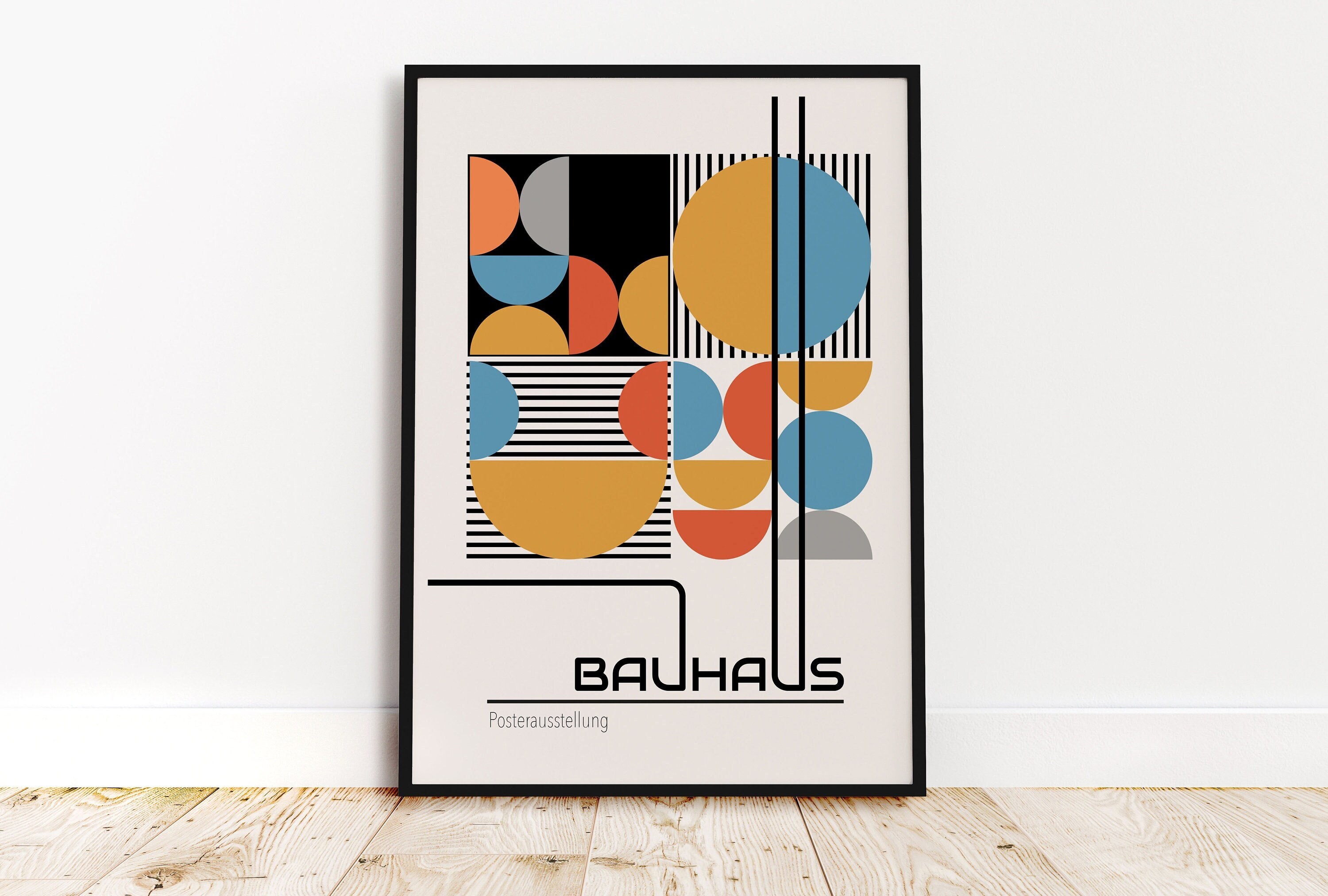 Bauhaus Design Poster Retro Wall Art Museum Exhibition - Etsy UK