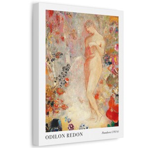 Odilon Redon | Pandora 1914 Painting, Stretched Canvas, Famous Art, Wall Art Decor, Gift, Home Decor, Museum Art