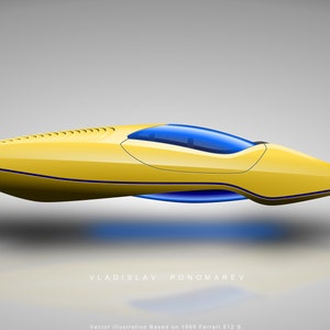 Vector illustration COLLECTION 2015 LEVITATION CAR 9/11 Based on 1969 design cars