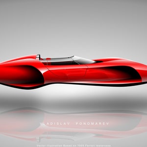 Vector illustration  COLLECTION 2015 LEVITATION CAR 2/11 Based on 1959 design cars