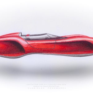 LEVITATION CAR 2 of 11 COLLECTION 2015 Sketch by hand Digital Copy for print
