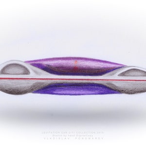 LEVITATION CAR 10 of 11 COLLECTION 2015 Sketch by hand Digital Copy for print