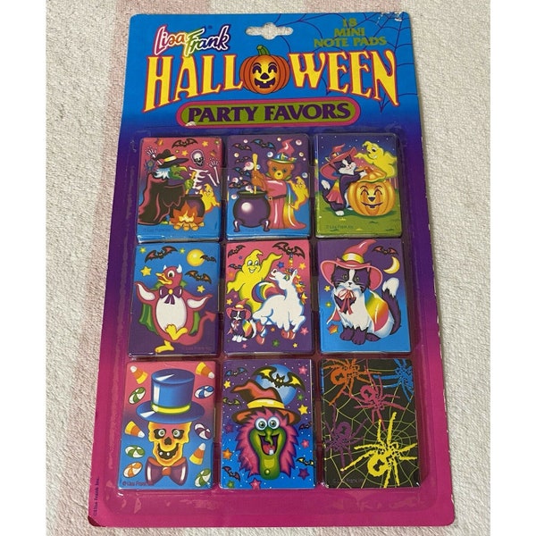 Vintage Lisa Frank Halloween Mini Notebook Party Favors *Sealed*