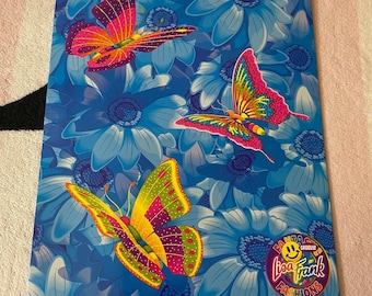 Vintage Lisa Frank Mariposas Flores Fantastic Fashions Carpeta * Sin perforar