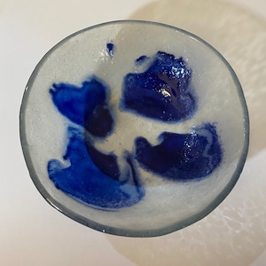 Petit bol en verre bleu clair années 60/70 vintage