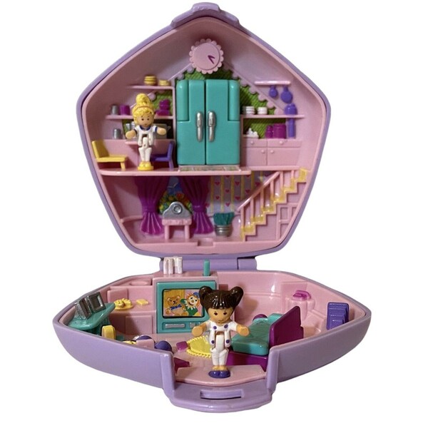 Vintage Polly Pocket Bluebird 1994 Slumber Party Fun Playset *Complete