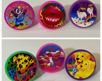 Vintage Lisa Frank Plastic Ring Sets