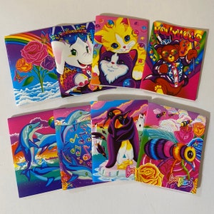 Vintage Lisa Frank Rainbow Puppies Spotty Dotty Dogs Spiral Note Book  w/Closure