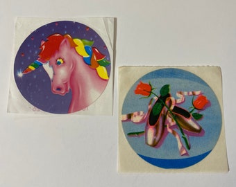 Vintage Lisa Frank 1984 Unicorn Sticker Or 1982 Ballet Slippers Sticker