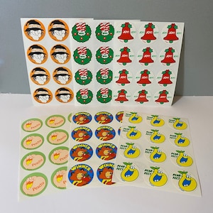 ヴィンテージトレンド スクラッチ＆スニッフ グロッシーステッカー リコリス ノエル ジョイ ピーチ アップル ウィナー ペア