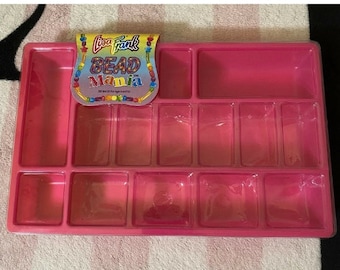 Vintage Lisa Frank Bead Mania Pink Replacement Tray With AD & Inserts
