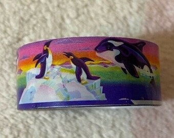 Vintage Lisa Frank Max Splash Whale Penguins Sticker Tape Roll