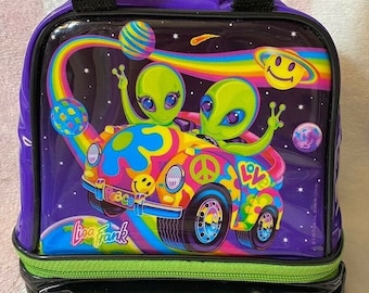 Vintage Lisa Frank Zoomer & Zorbit Aliens Outer Space Lunch Bag