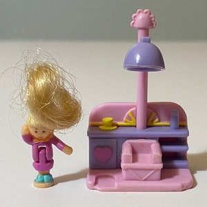 Vintage Polly Pocket Bluebird 1995 Comb &#39;n Curl Salon Variation