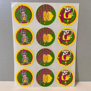 Vintage CTP Creative Teaching Press Lemon Scratch ‘N Sniff Stickers